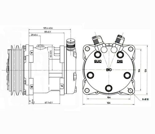 Компрессор 5Н09 A2 12V