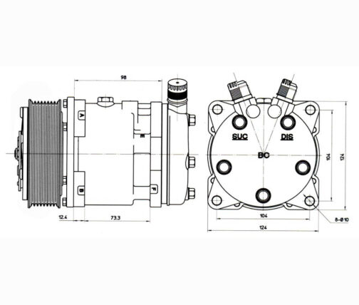 Компрессор 5Н11 PV8 12V