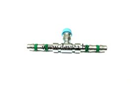 Фитинг №10 врезной с заправочным портом R134а, «сростка» (елка) Manuli 5/8, G10, #10, (13мм), под клипсу.